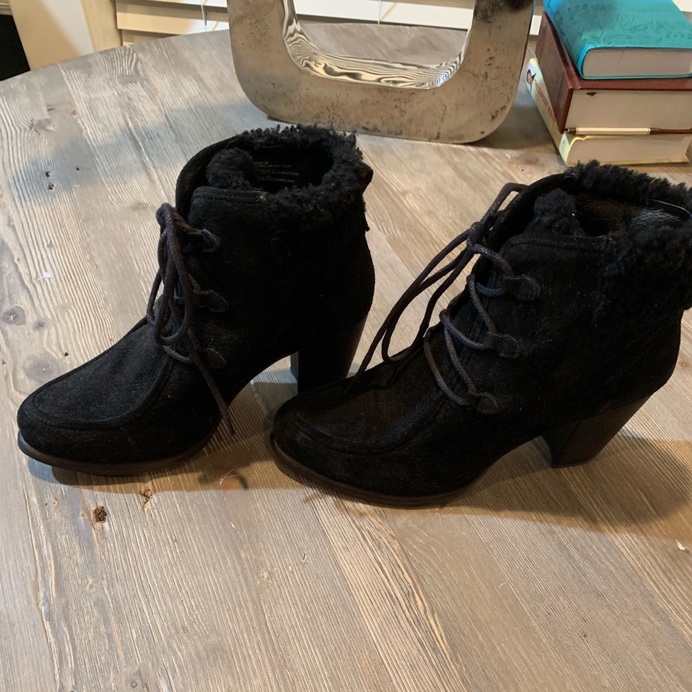 Shearling Black Suede UGG Boots 👢